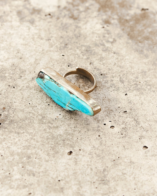 Turquoise Brass Ring