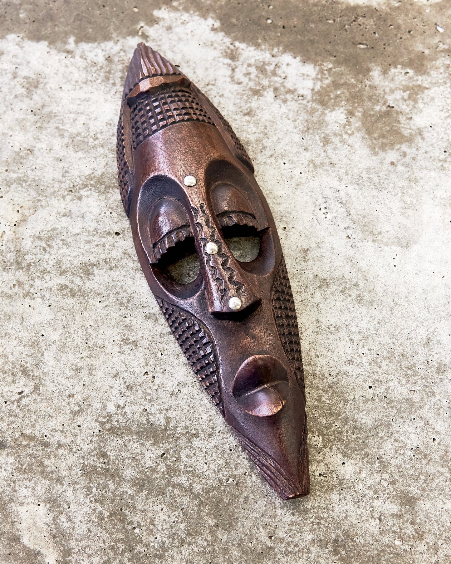 Wood, Hand-Carved, African Mask